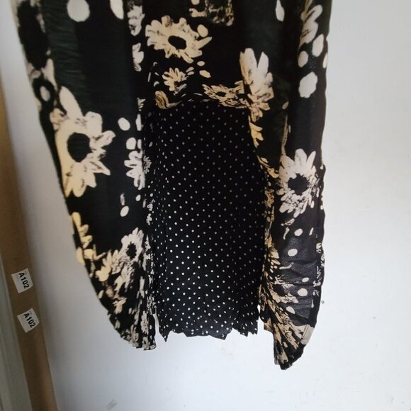 JM by Shelli Segal Vintage Maternity Floral Print Jewel Button Long Sleeve Dress - Picture 8 of 15